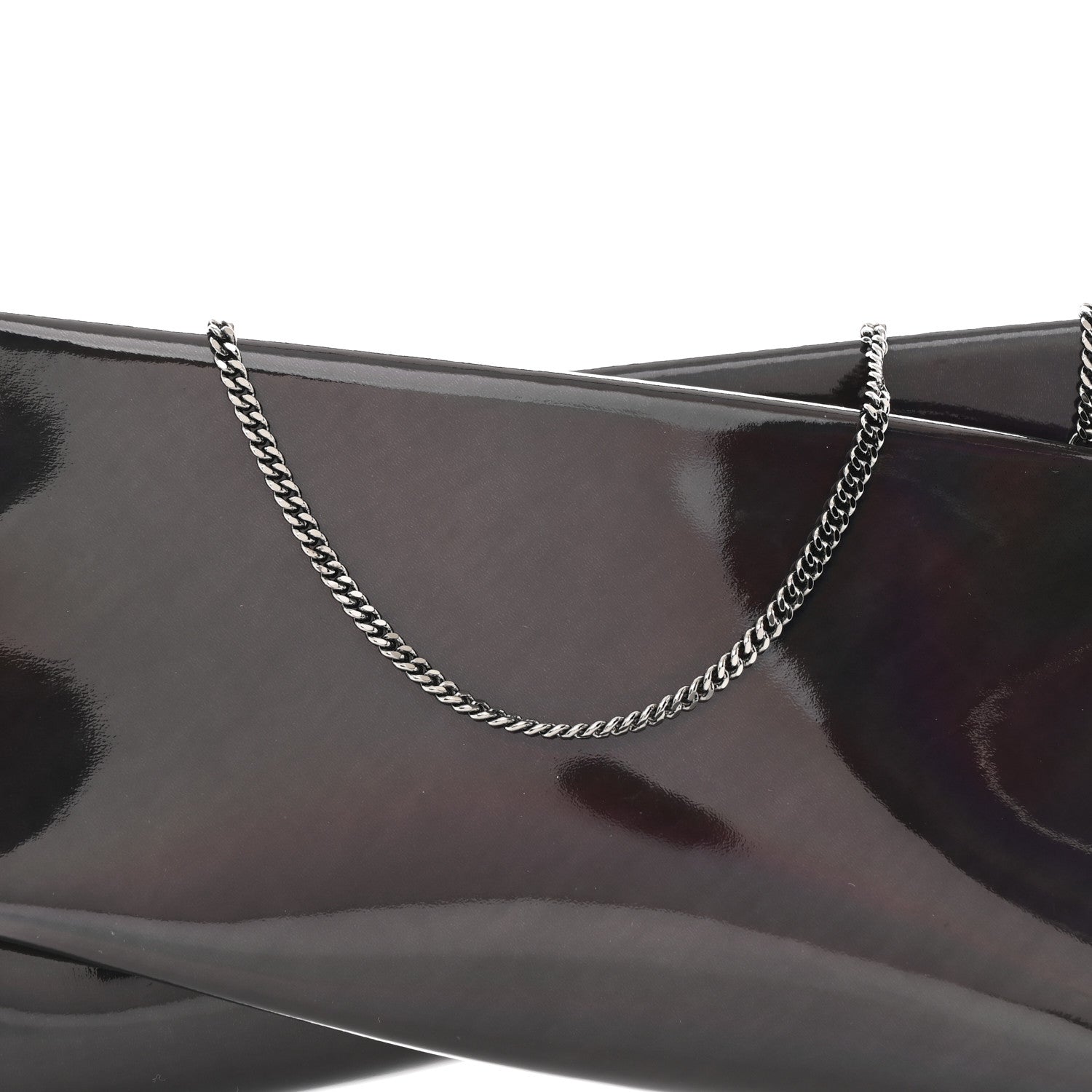 Christian Louboutin Patent Psychic Loubitwist Clutch Black 7 of 9