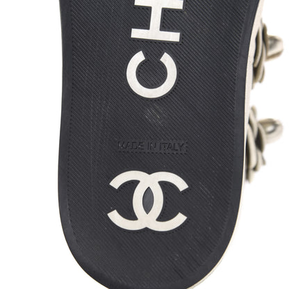 Chanel Metallic Lambskin Camellia High Top Sneakers 36 Gold 6 of 9