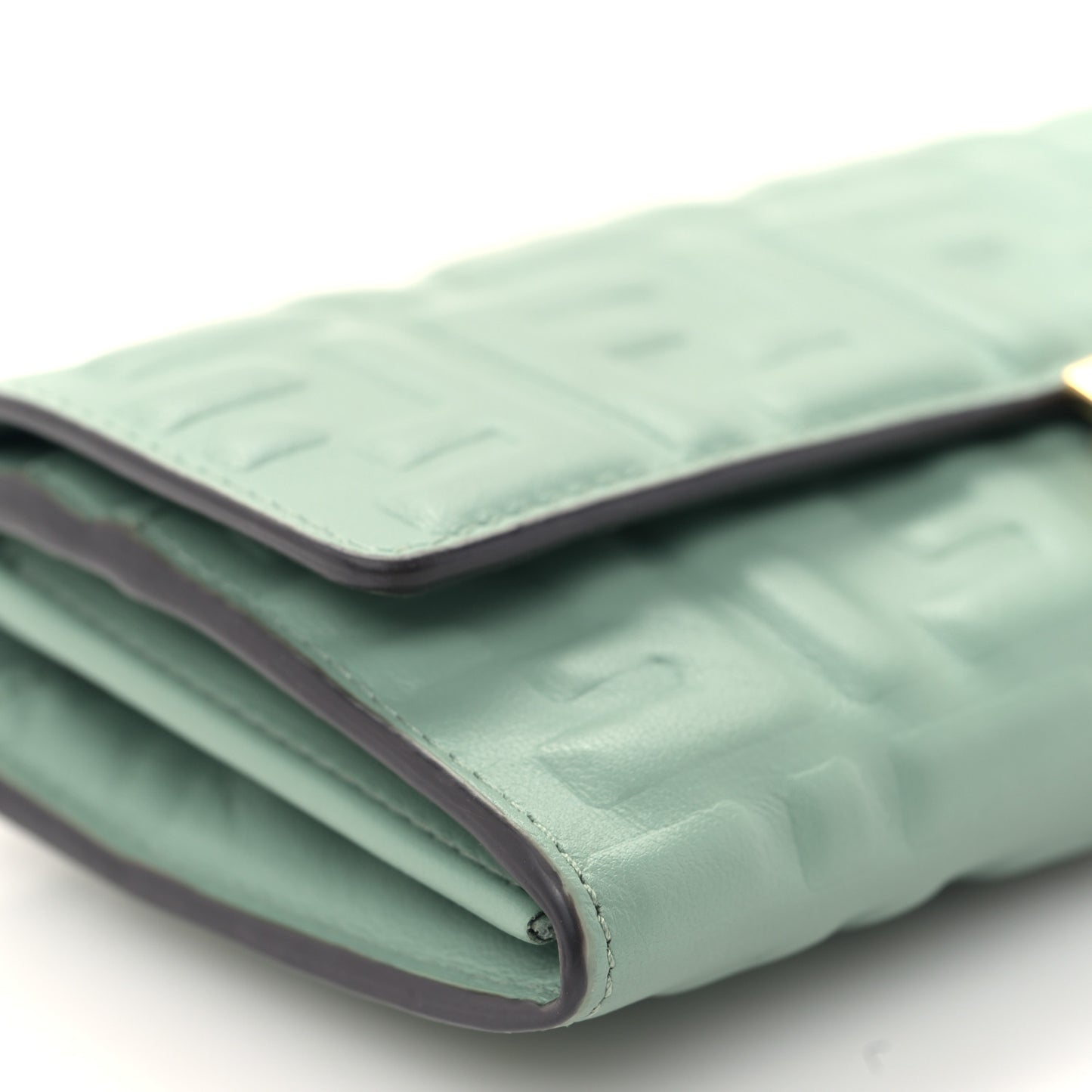 Nappa Matisse FF Embossed Continental Wallet On Chain Menta