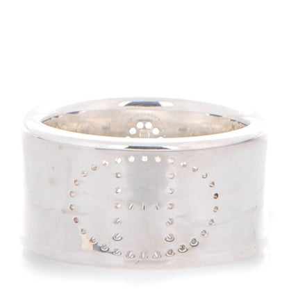 Hermes Sterling Silver Eclipse Ruban Ring GM 51 5.75 1 of 5