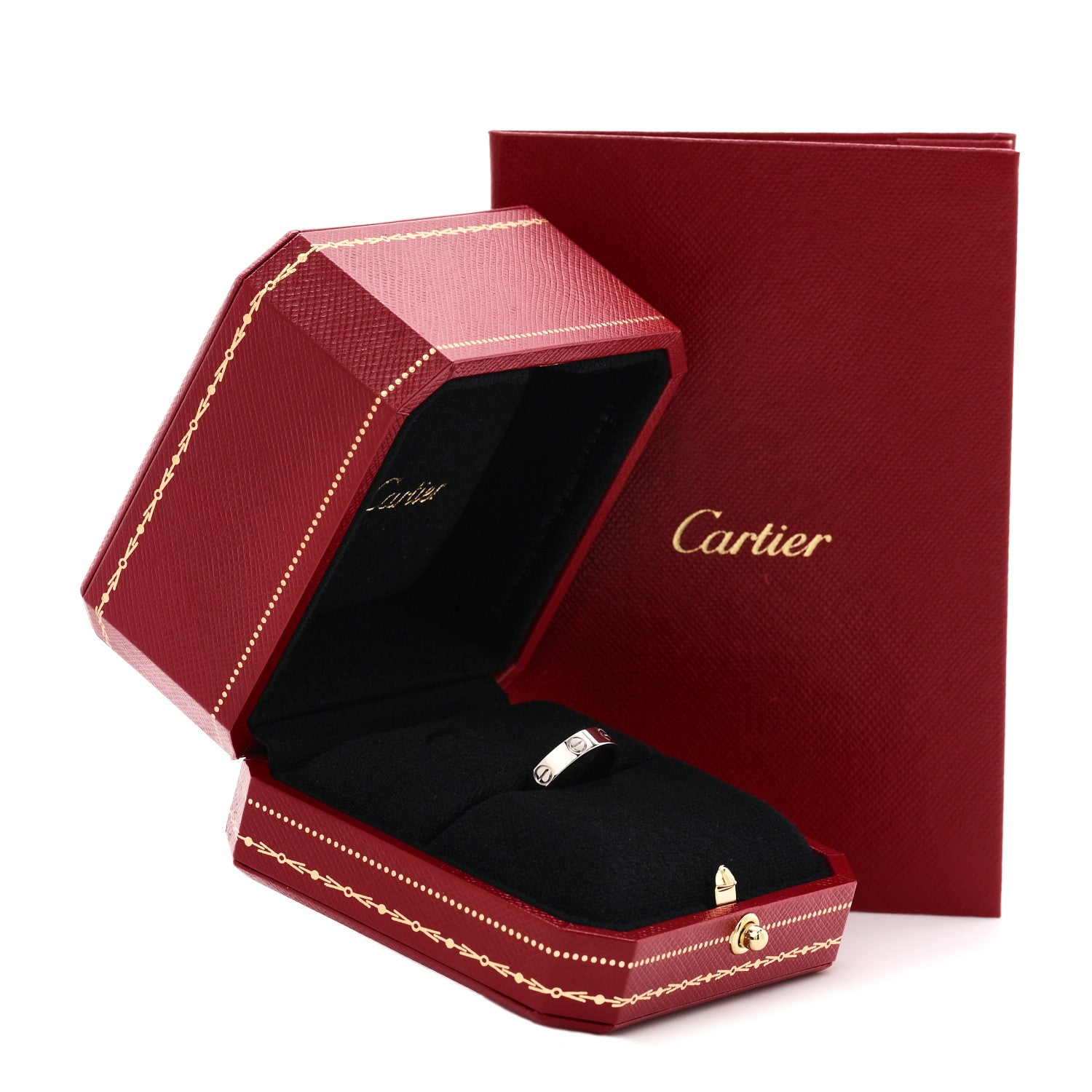 Cartier 18K White Gold 3.5mm LOVE Wedding Band Ring 49 5 5 of 5