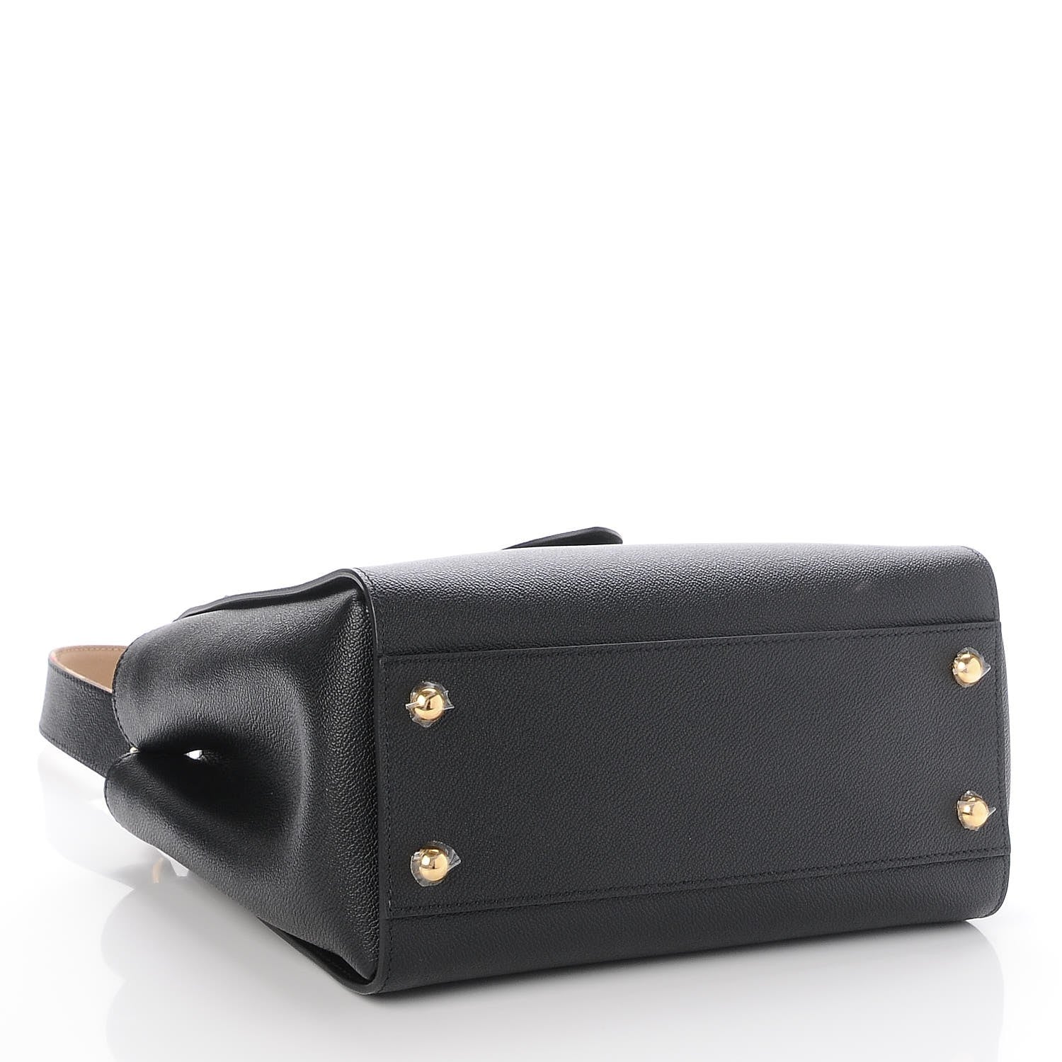 Burberry Soft Grain Calfskin Medium Buckle Tote Black 6 of 11