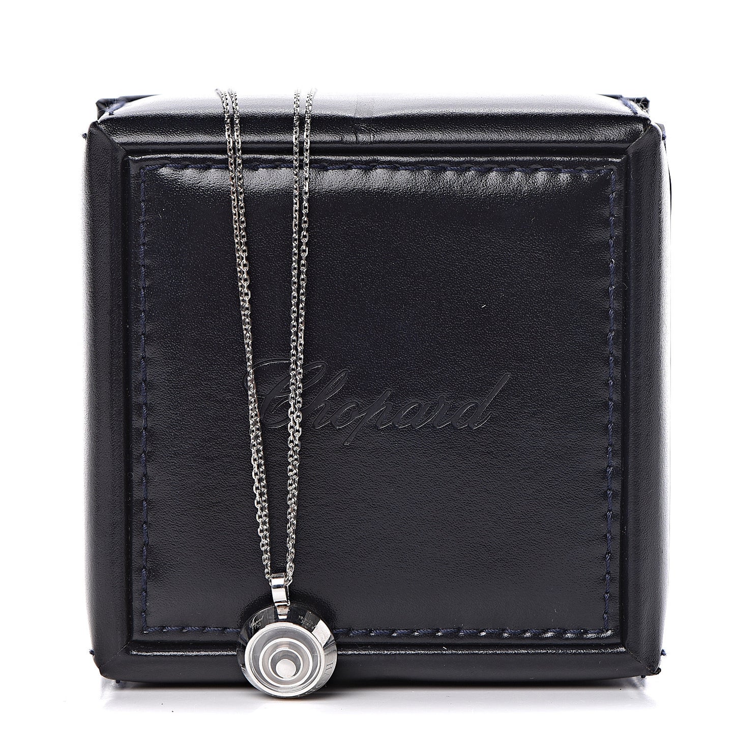 18K White Gold Diamond Happy Spirit Pendant Necklace