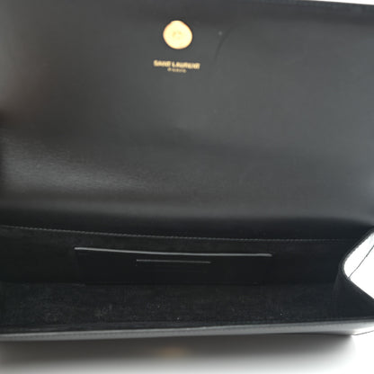 Saint Laurent Calfskin Classic Monogram Cassandre Clutch Black 5 of 10