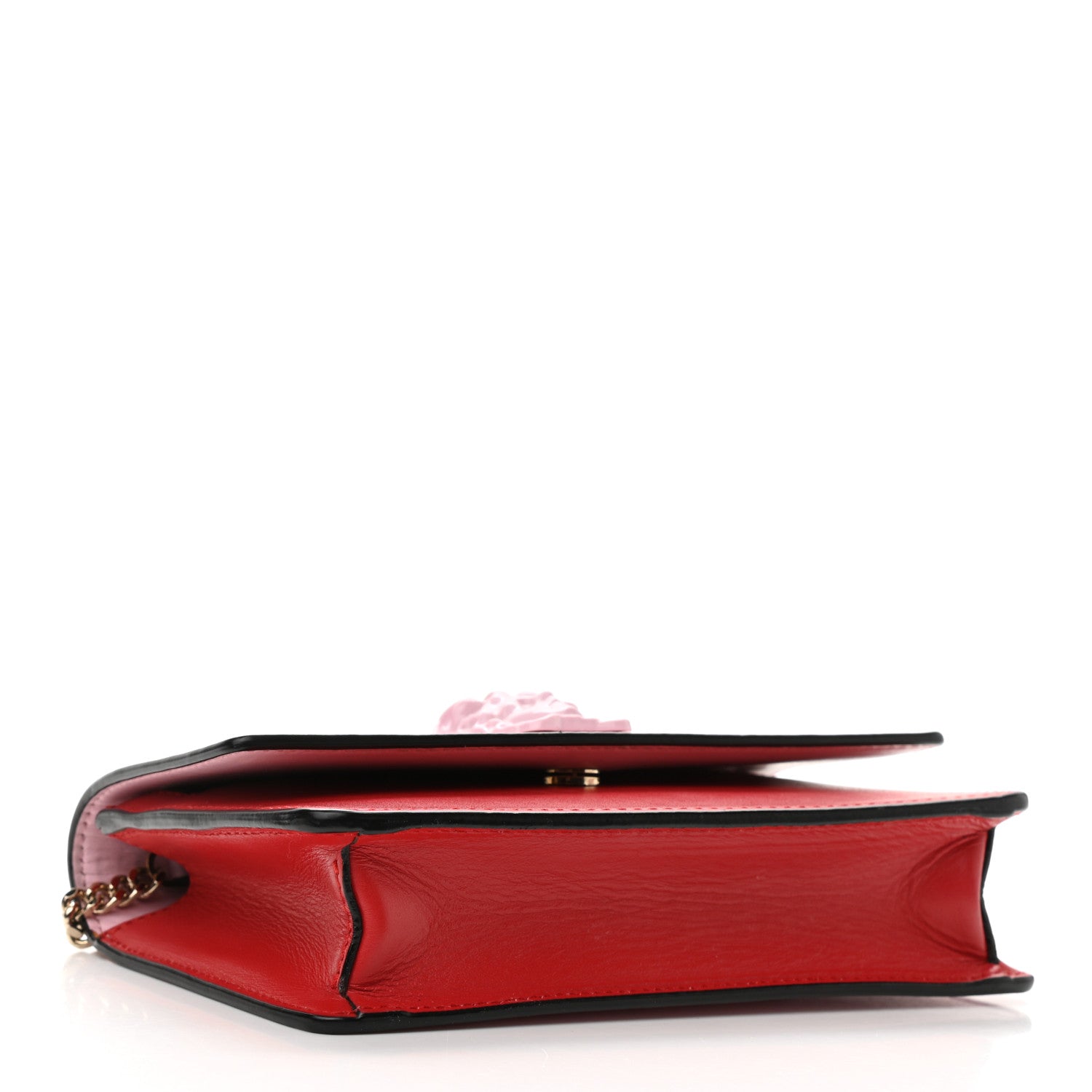 Versace Calfskin Medusa Wallet on Chain Crossbody Pink Red 4 of 15