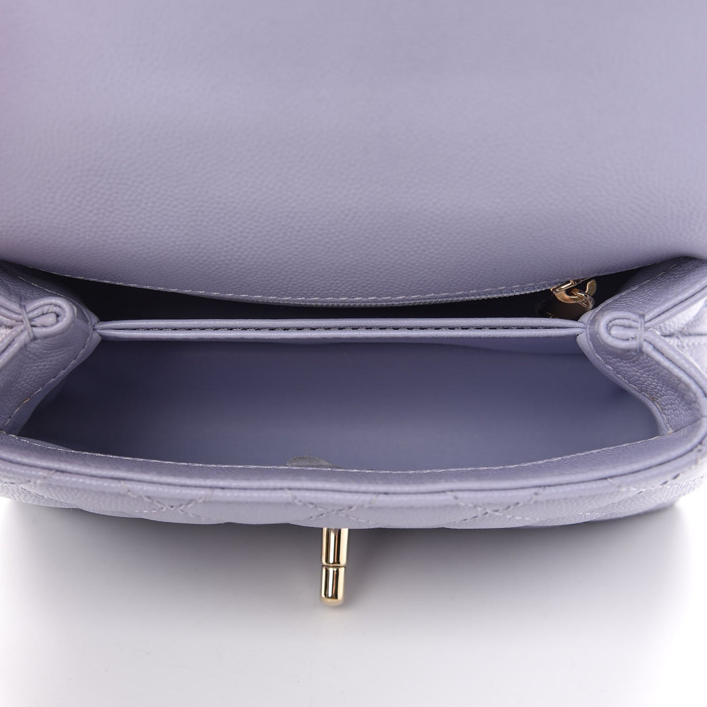 Caviar Quilted Extra Mini Coco Handle Flap Light Purple