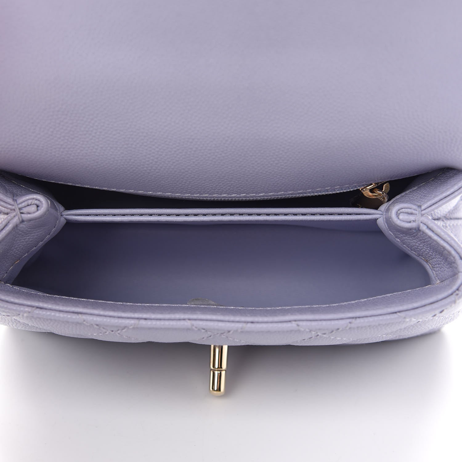 Chanel Caviar Quilted Extra Mini Coco Handle Flap Light Purple 5 of 9
