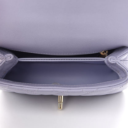 Chanel Caviar Quilted Extra Mini Coco Handle Flap Light Purple 5 of 9