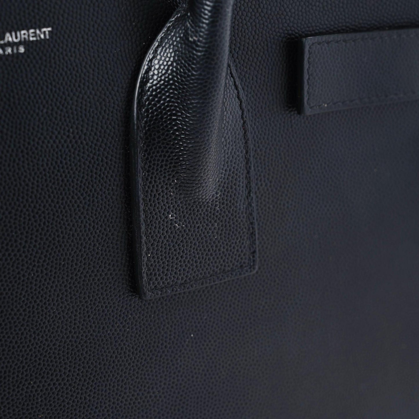 Grained Calfskin Small Sac De Jour Black