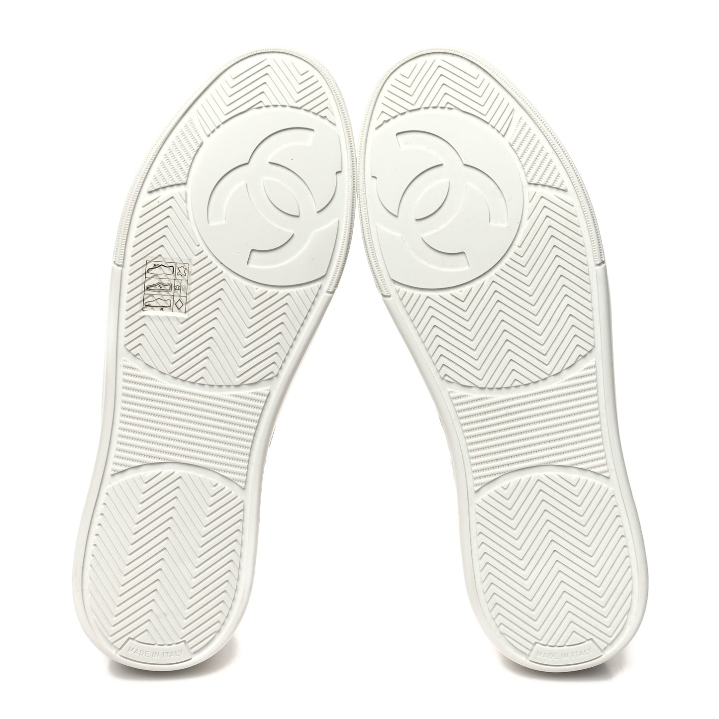 Calfskin CC Womens Sneakers 39 White