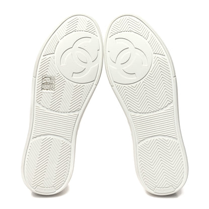Chanel Calfskin CC Womens Sneakers 39 White 5 of 8