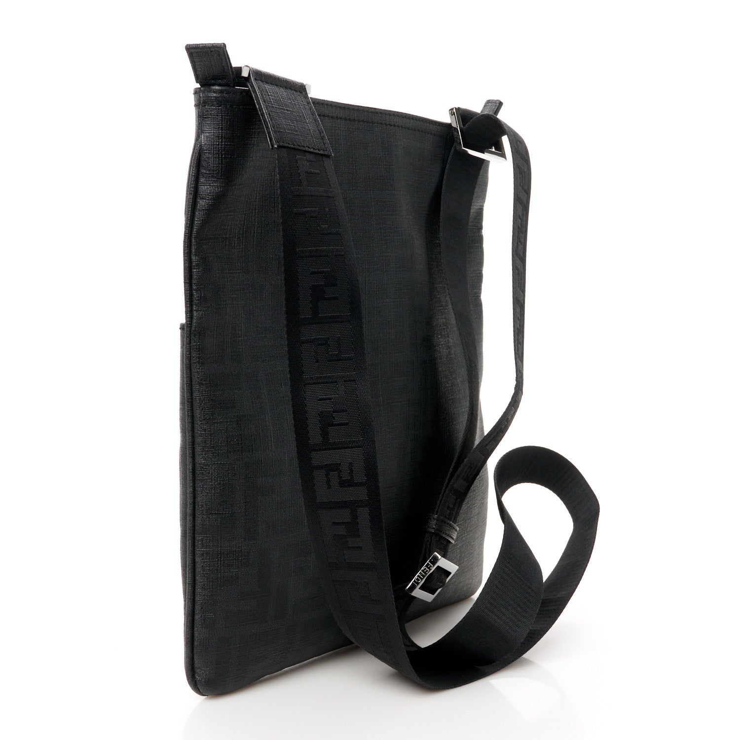 Fendi Zucca Spalmati Messenger Bag Black 3 of 10