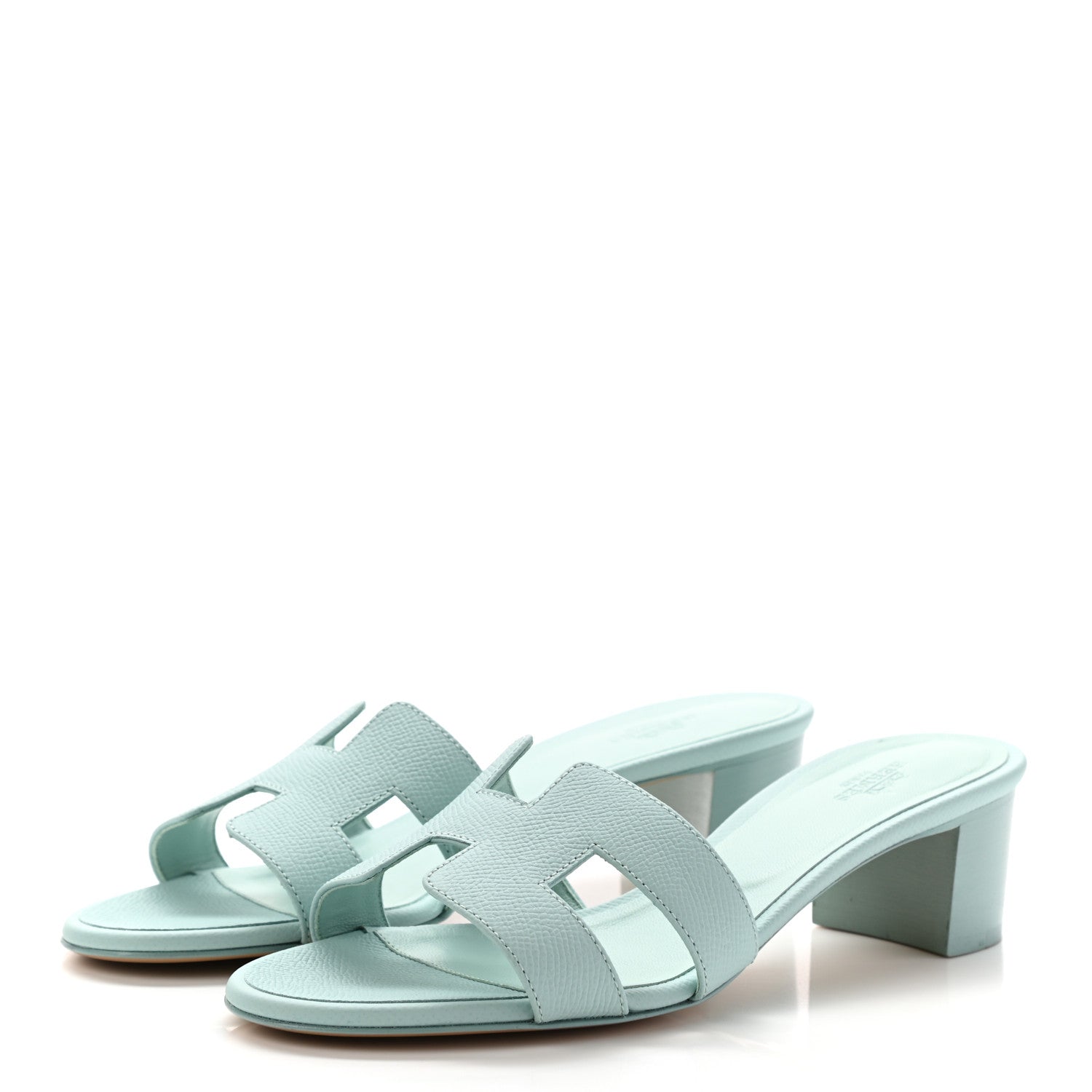 Hermes Epsom Oasis Sandals 38 Vert Embrun 3 of 10