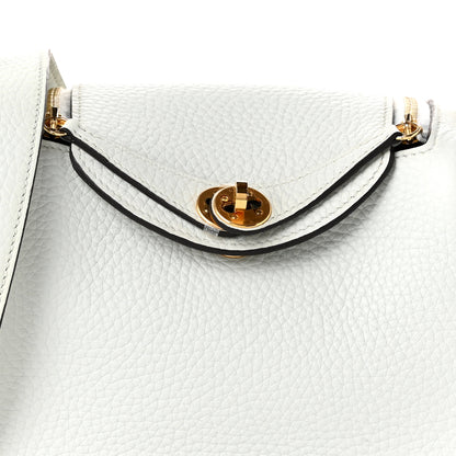 Hermes Taurillon Clemence Mini Lindy 20 Gris Platine 8 of 11