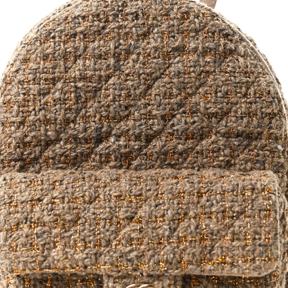 Chanel Tweed Front Pocket Backpack Beige 8 of 10