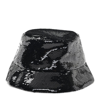 Prada Paillettes Logo Bucket Hat L Black 4 of 8