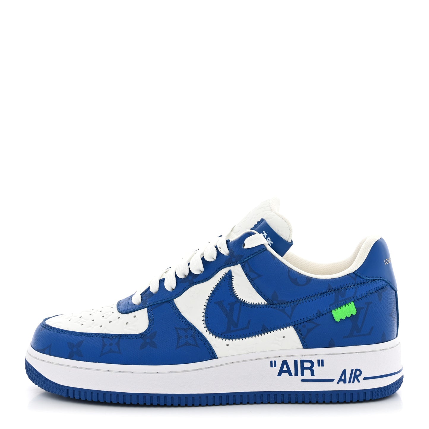 X NIKE AIR FORCE 1 Calfskin Monogram Mens Sneakers 9.5 Blue