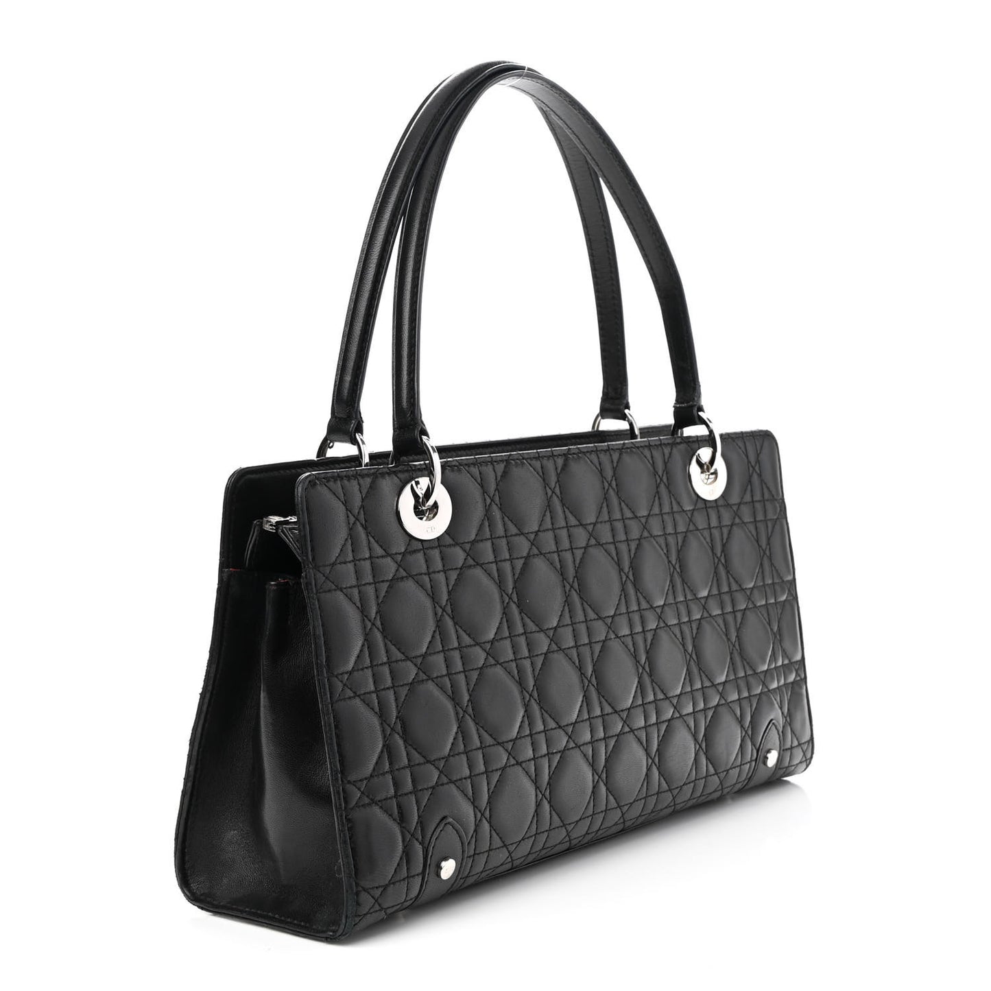 Lambskin Cannage Soft Lady Dior East West Black