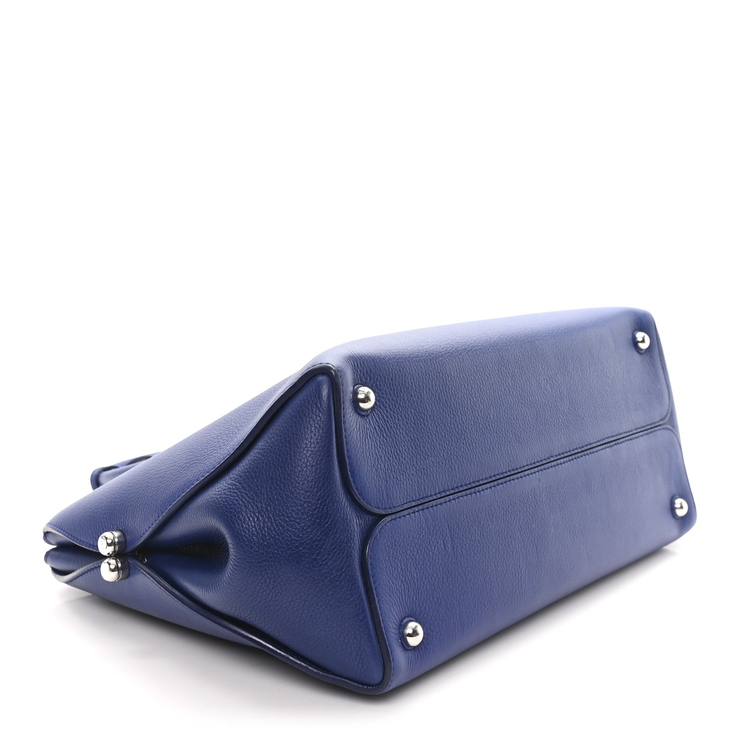 Christian Dior Grained Calfskin Bar Tote Blue 4 of 11