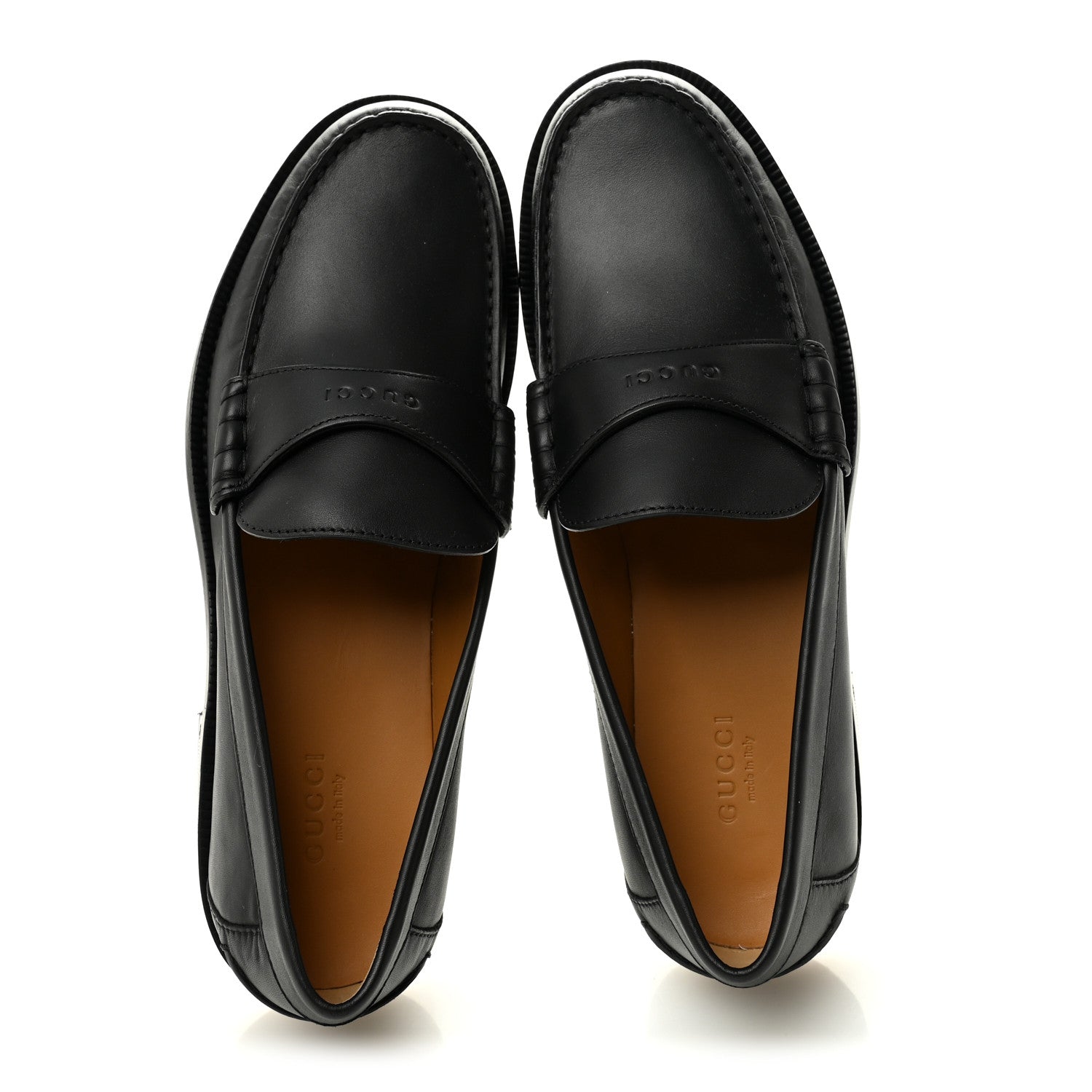Gucci Calfskin Miro Soft Womens Mocassin Loafers 39 Black 5 of 9