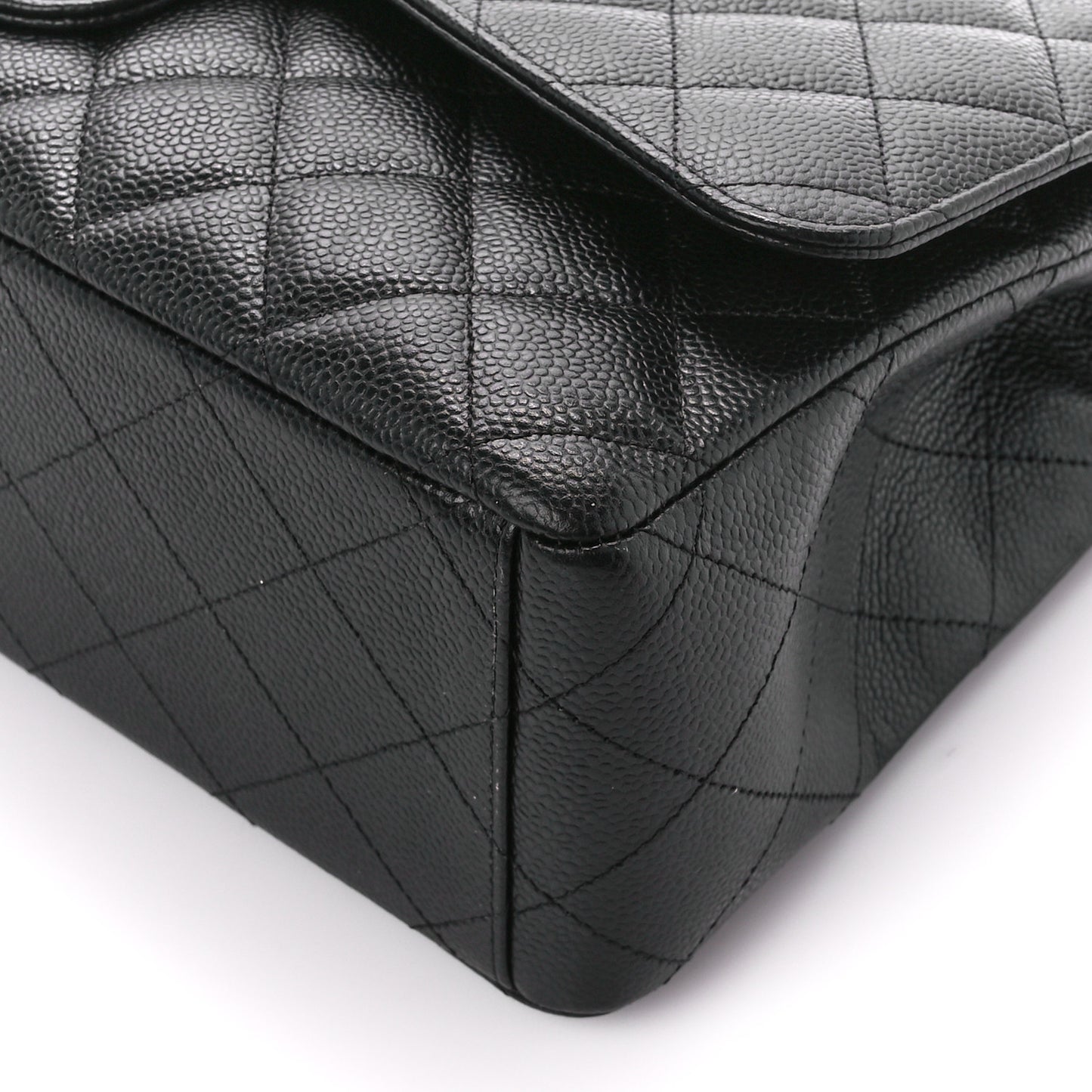 Caviar Quilted Maxi Double Flap Black