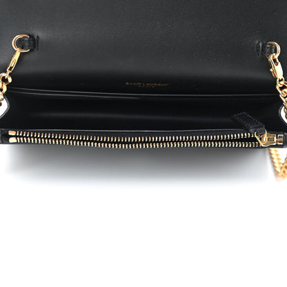 Saint Laurent Smooth Calfskin Classic Monogram Kate Tassel Chain Wallet Black 4 of 4