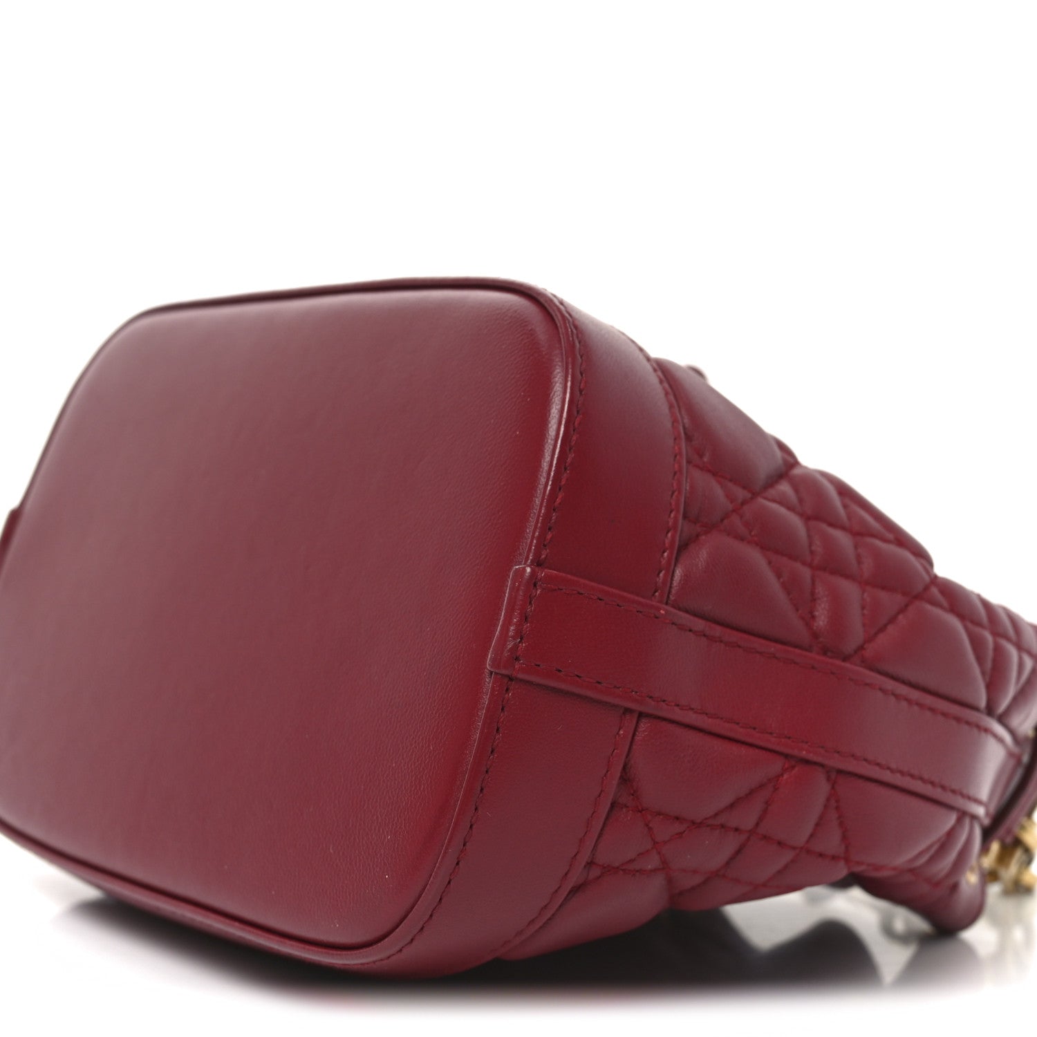 Christian Dior Lambskin Cannage Miss Dior Bucket Bag Cherry Red 10 of 10