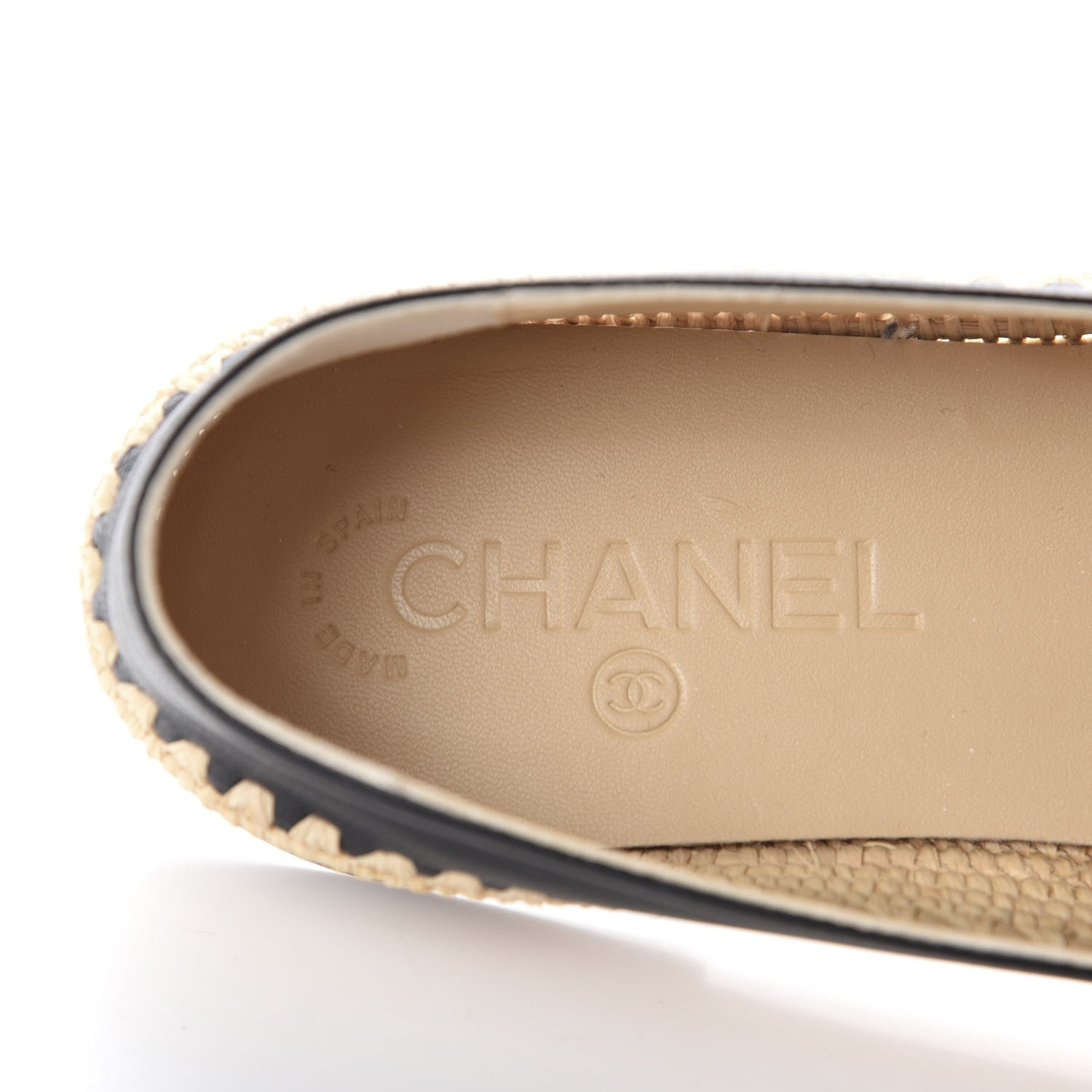 Chanel Lambskin Grosgrain CC Espadrilles 39 Black 6 of 10