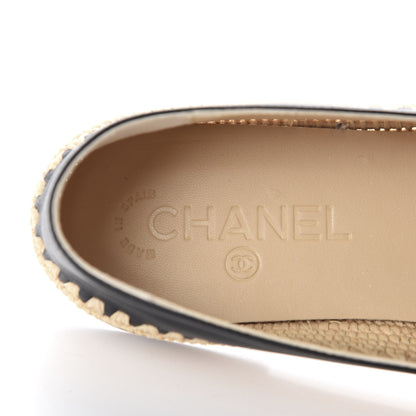 Chanel Lambskin Grosgrain CC Espadrilles 39 Black 6 of 10