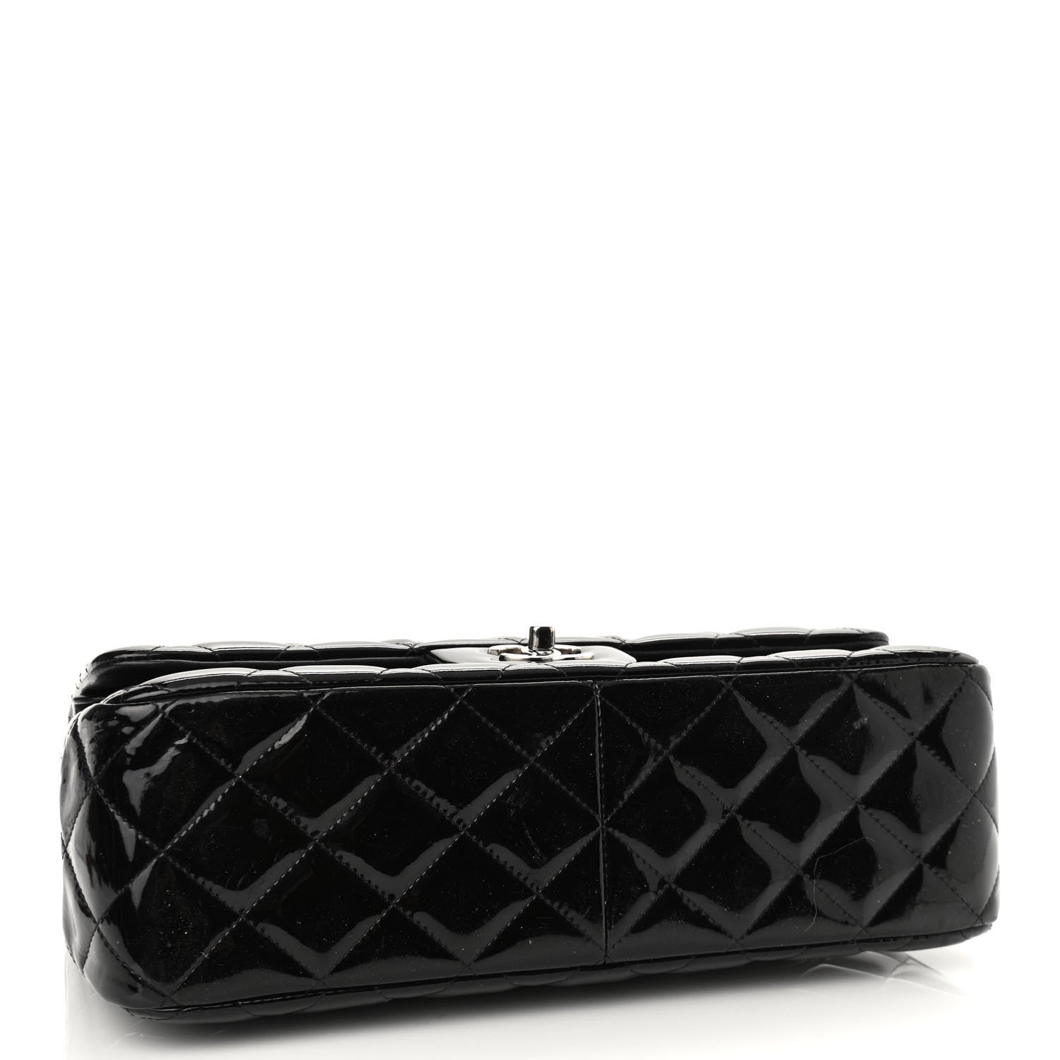 Chanel Patent Quilted Jumbo Double Flap Black 4 of 11