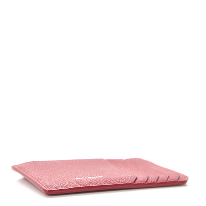 Saint Laurent Grained Calfskin 5 Fragments Zip Pouch Card Holder New Red 4 of 7