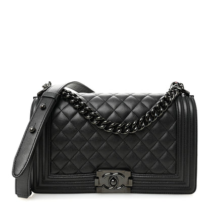 Chanel Caviar Quilted Medium Boy Flap So Black 1 of 10