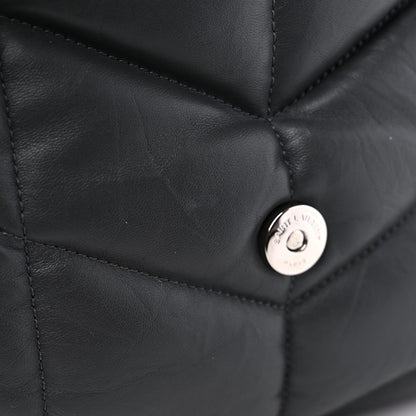 Saint Laurent Lambskin Quilted Small Loulou Puffer Monogram Chain Satchel Storm 10 of 11