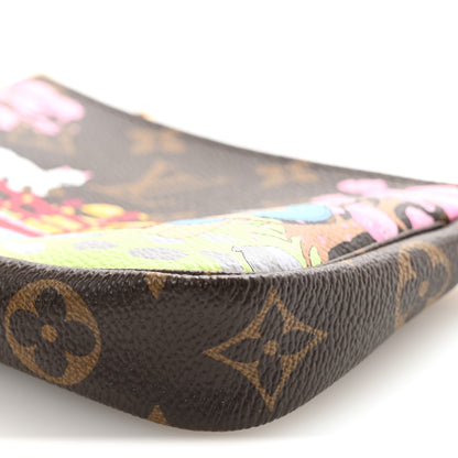 Louis Vuitton Monogram 2021 Christmas Animation Japanese Garden Mini Pochette Accessories Wisteria Pink 10 of 10