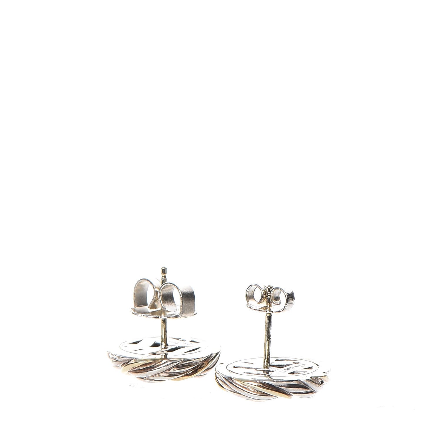 Sterling Silver 18K Yellow Gold Infinity Love Knot Earrings