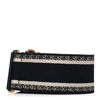 Christian Dior Canvas Embroidered Shoulder Strap Blue 2 of 7