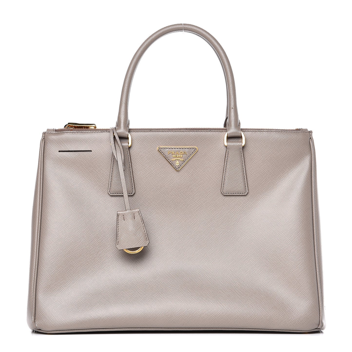 Saffiano Medium Galleria Double Zip Tote Argilla