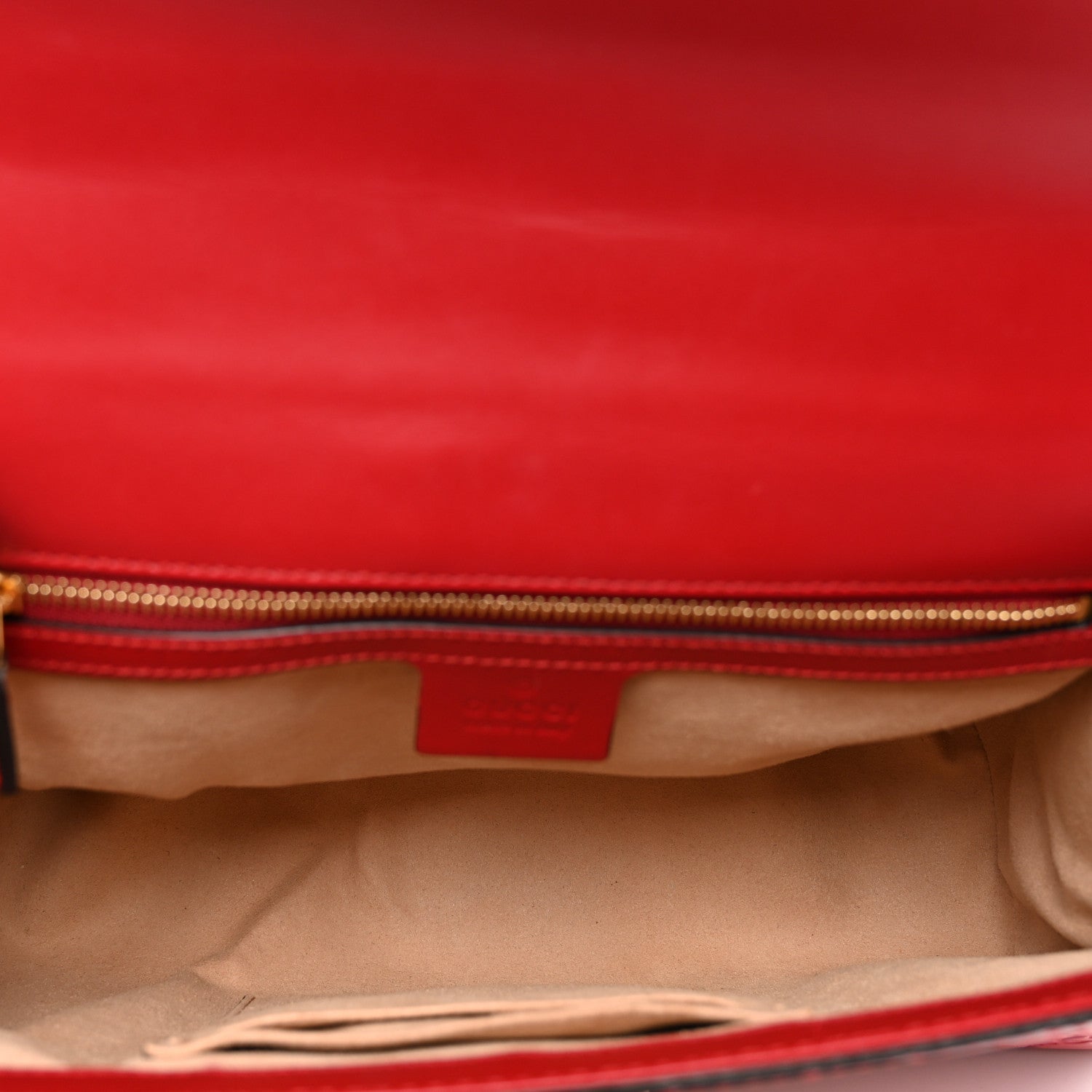 Gucci Guccissima Medium Padlock Shoulder Bag Hibiscus Red 5 of 12