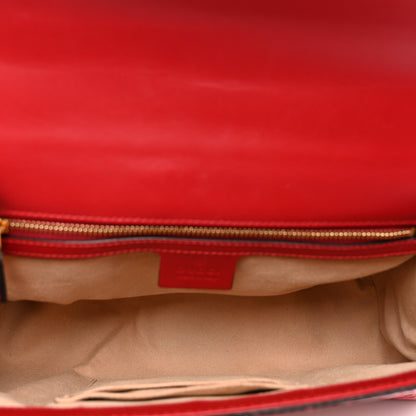 Gucci Guccissima Medium Padlock Shoulder Bag Hibiscus Red 5 of 12