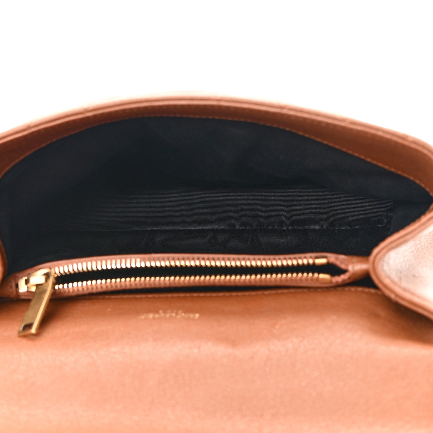 Sheepskin Matelasse Chevron Monogram Medium College Bag Brick