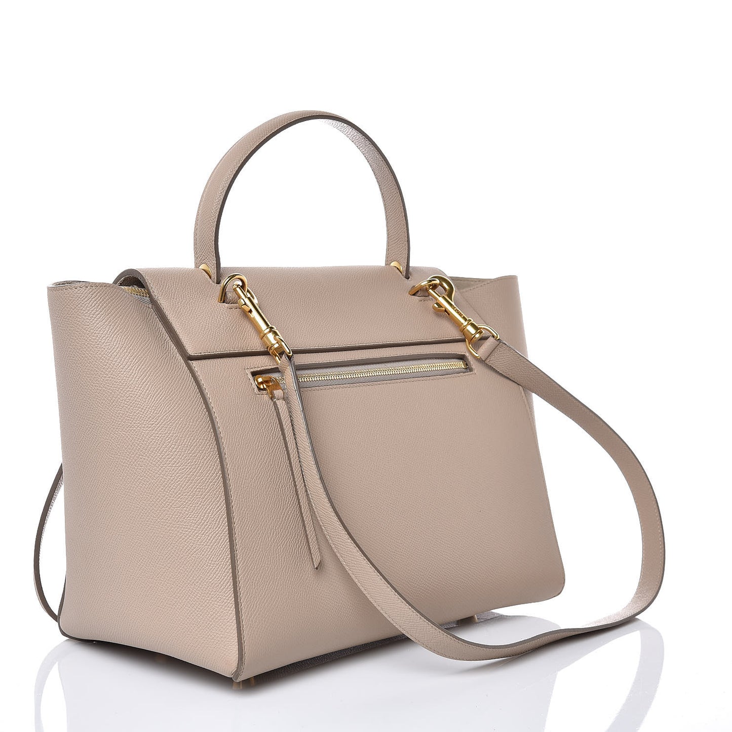 Drummed Calfskin Mini Belt Bag Light Taupe