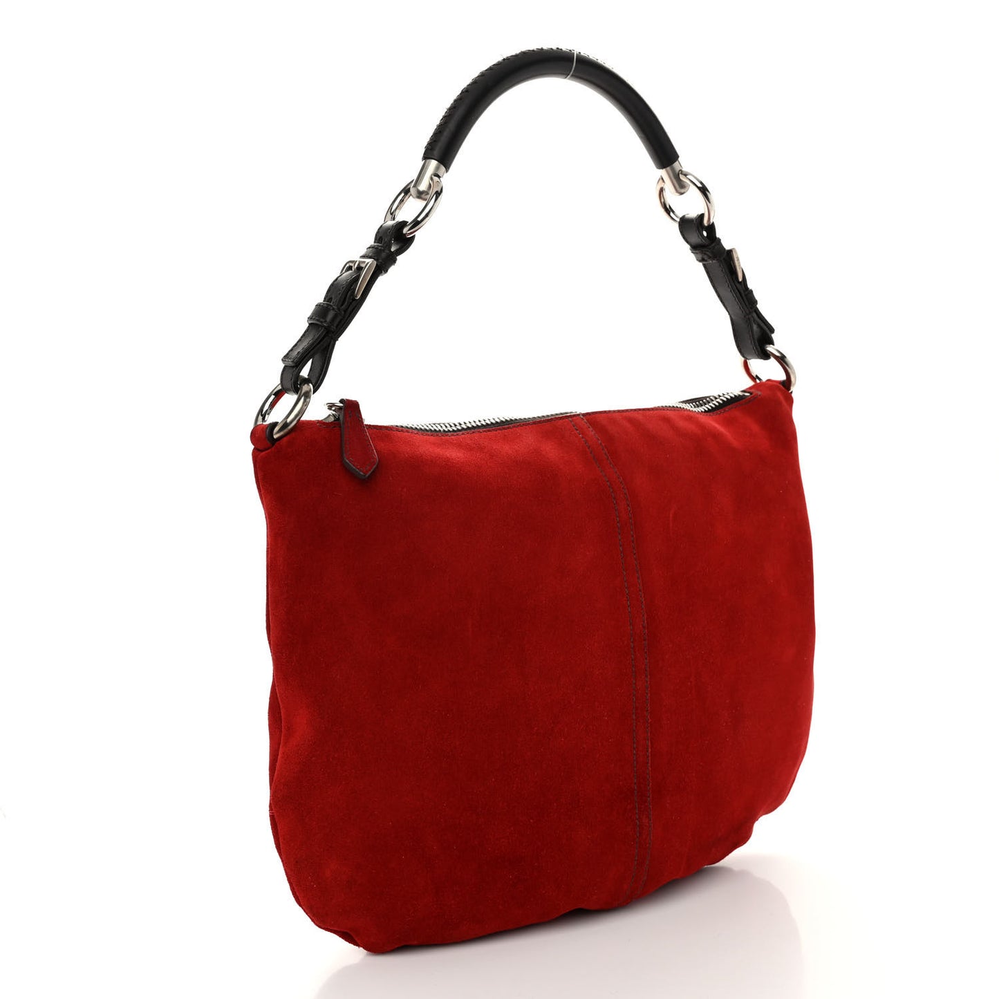 Scamosciato Suede Hobo Rosso Moro