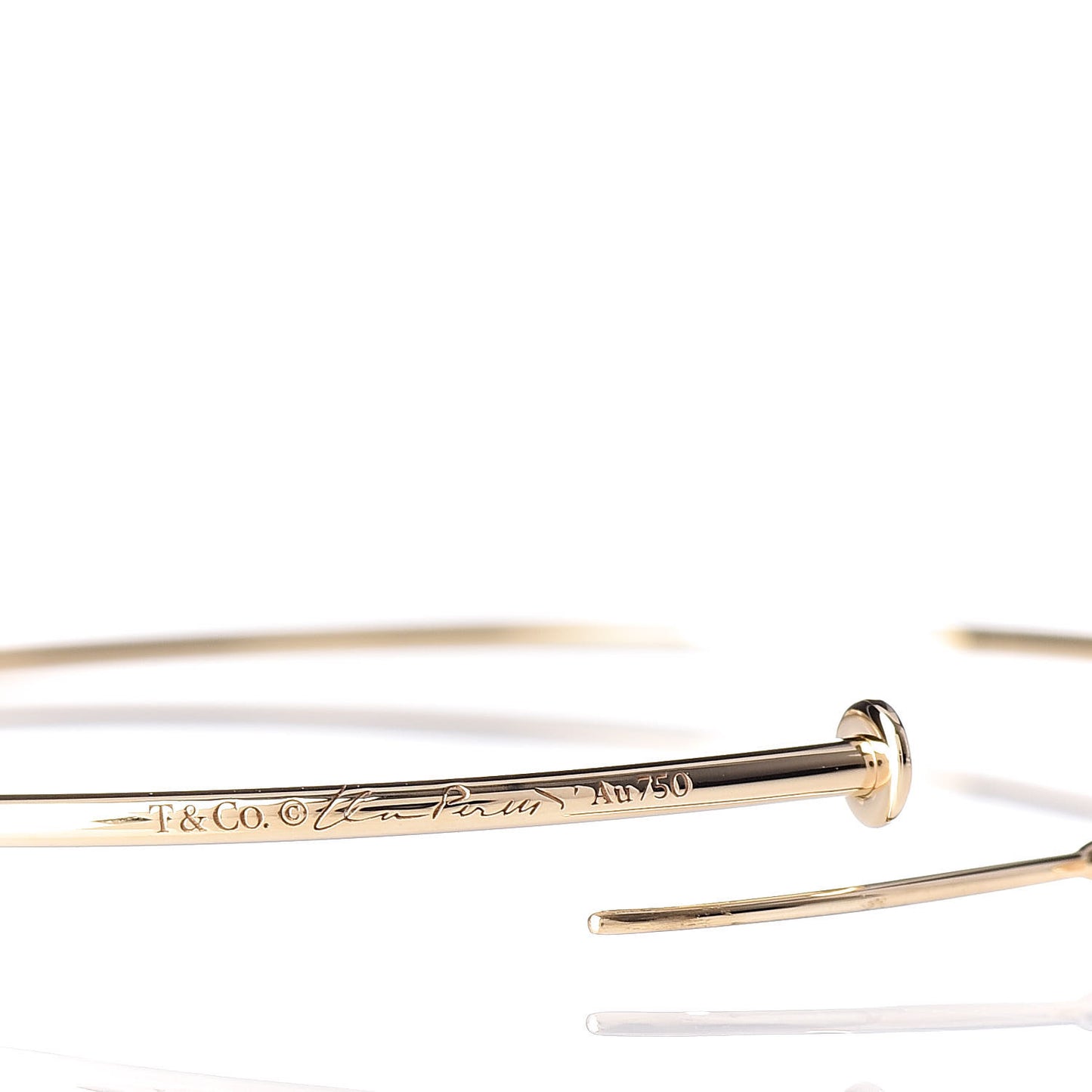 18K Yellow Gold Diamond Medium Elsa Peretti Hoop Earrings