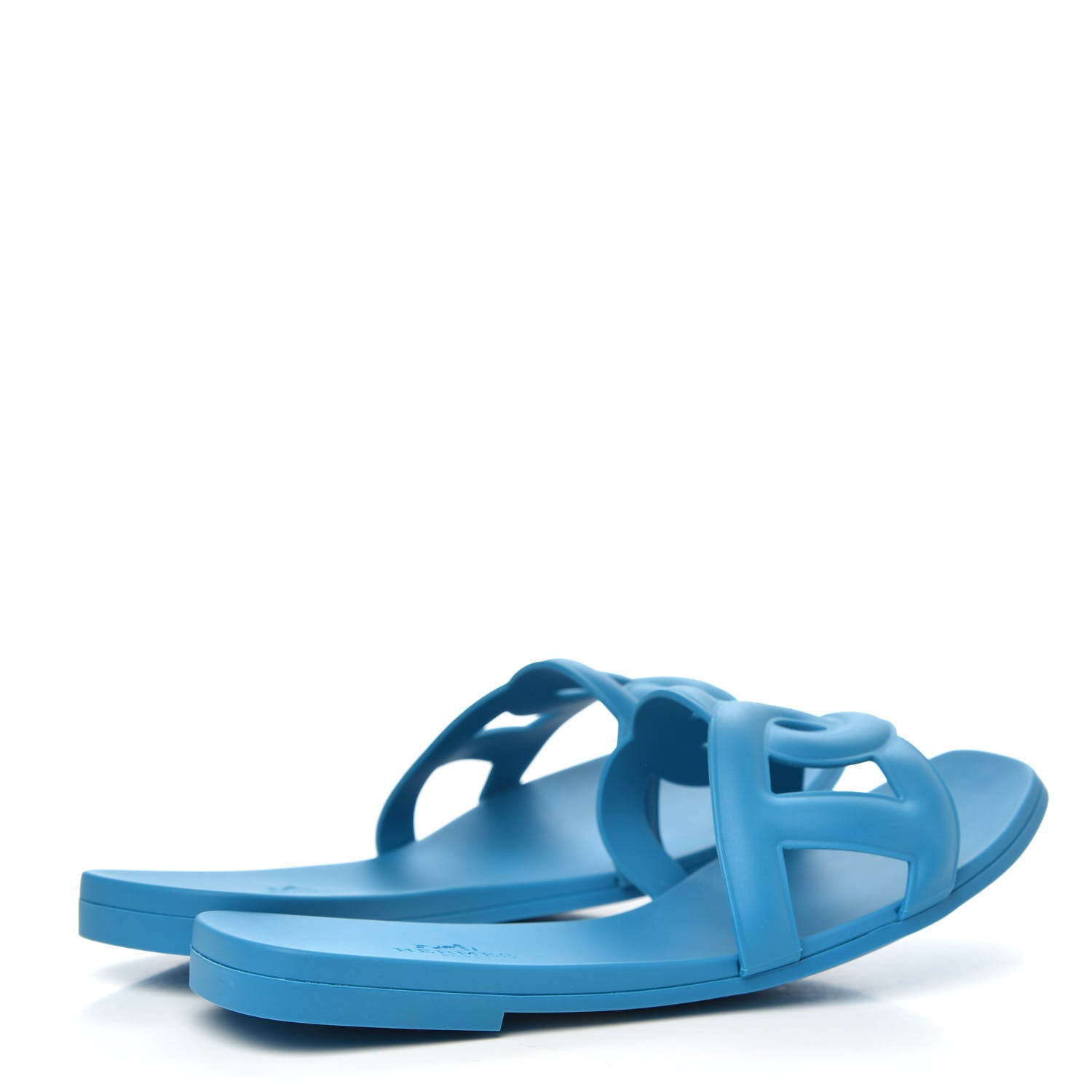 Hermes Rubber Aloha Sandals 37 Bleu Vif 4 of 8
