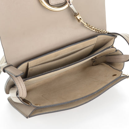 Chloe Suede Calfskin Small Faye Shoulder Bag Motty Grey 5 of 7
