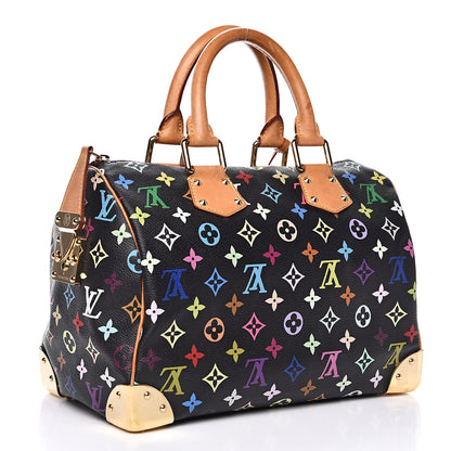 Louis Vuitton Monogram Multicolor Speedy 30 Black 3 of 15