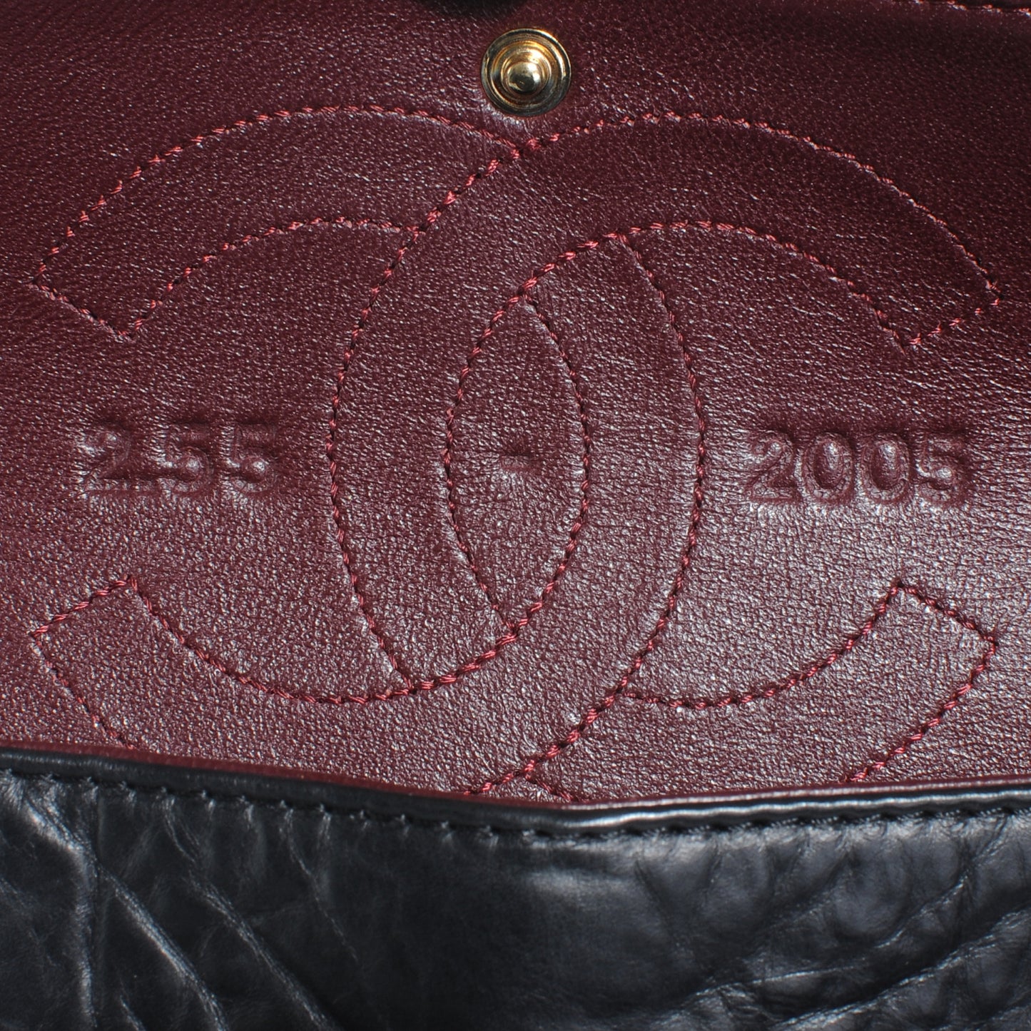Aged Calfskin 50th Anniversary 2.55 Reissue 225 Flap Black