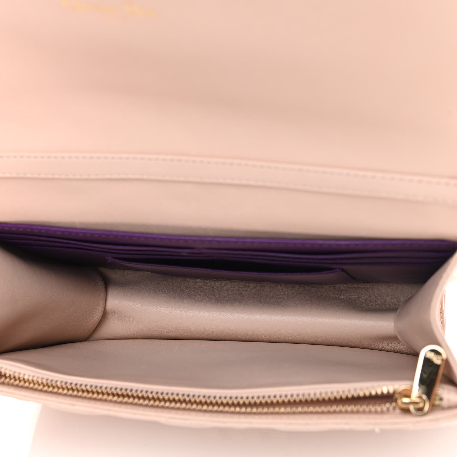 Christian Dior Lambskin Cannage Miss Dior Promenade Pouch Beige 5 of 13