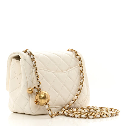 Chanel Lambskin Quilted Mini Pearl Crush Flap White 3 of 12
