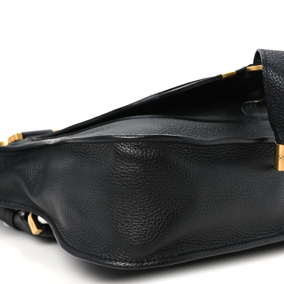 Calfskin Small Marcie Satchel Black